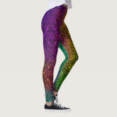 Regenbogen- & schwarze Medaillon-Leggings Leggings (Rechts)