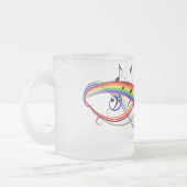 Regenbogen-schwarze musikalische mattglastasse (Links)