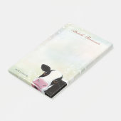 Regenbogen-schwarze u. weiße Pastellkuh Post-it Klebezettel (angewinkelt)