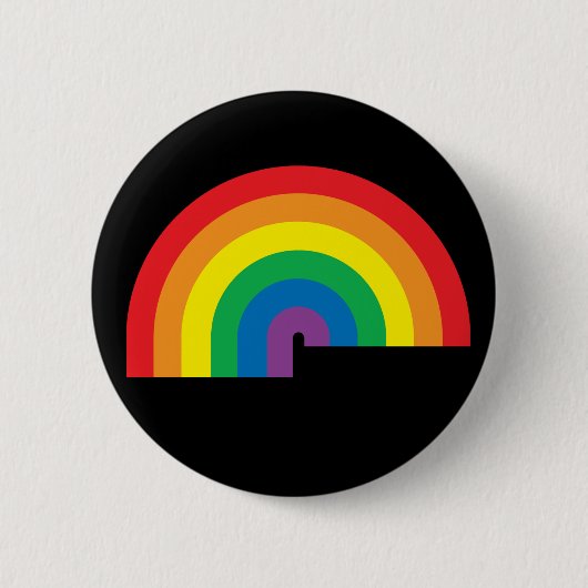 Regenbogen-schwarzer Knopf Button (Vorderseite)