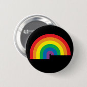 Regenbogen-schwarzer Knopf Button (Vorne & Hinten)