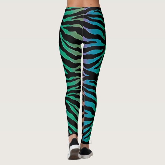 Regenbogen-schwarzer Leggings (Rückseite)