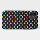 Regenbogen- & schwarzes Punkte-Muster Case-Mate iPhone Hülle (Rückseite (Horizontal))