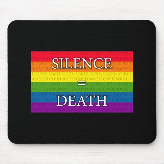 Regenbogen - Schweigen = Tod Mousepad (Vorne)