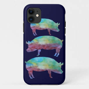 Regenbogen-Schwein-Stapel Case-Mate iPhone Hülle