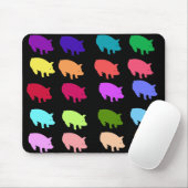 Regenbogen-Schweine Mousepad (Mit Mouse)