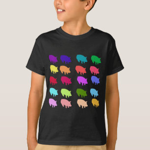 Regenbogen-Schweine T-Shirt