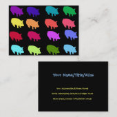 Regenbogen-Schweine Visitenkarte (Vorne/Hinten)