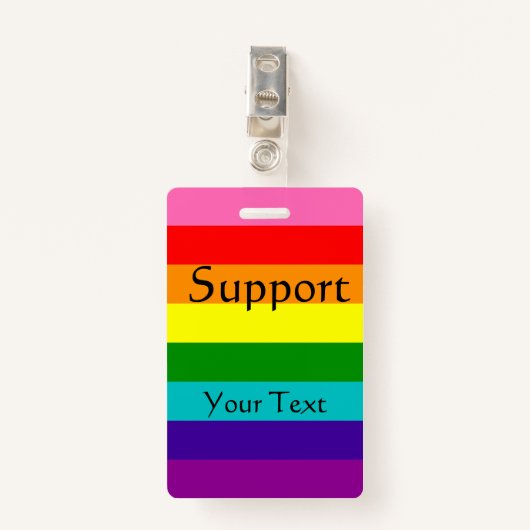Regenbogen, Schwule und Sympathisanten Ausweis (Vorderseite mit Klammer)