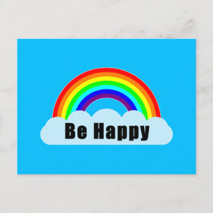 REGENBOGEN - Sei glücklich Postkarte