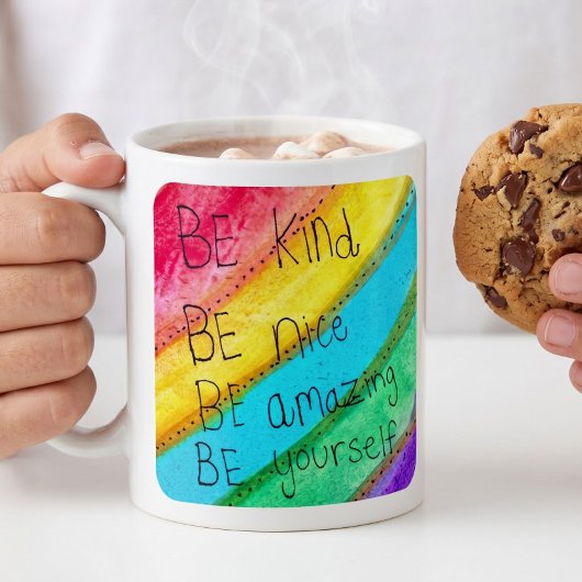 Regenbogen SEI nett SEI du selbst Inspirierender S Kaffeetasse