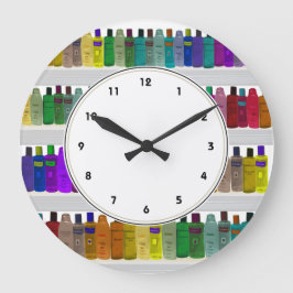 Regenbogen-Seife füllt bunte Badezimmeruhr ab Große Wanduhr