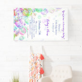 Regenbogen-Seifenblase-Babyparty Banner (Insitu)