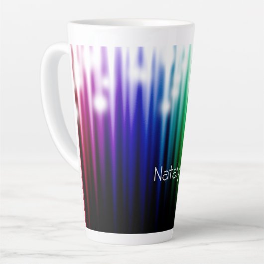 Regenbogen-Sekretion Textur latte Tasse (Linke Ecke)