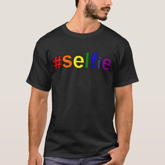 Regenbogen Selfie Logot-shirt Gay Pride-Shirt T-Shirt (Vorderseite)