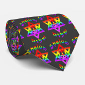 Regenbogen Shalom Krawatte (Gerollt)