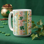 Regenbogen Shamrocks Irisches Pastell Glückliches Kaffeetasse