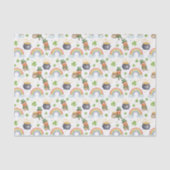 Regenbogen Shamrocks Kobolde St Patrick's Day Seidenpapier (Vorderseite)
