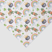 Regenbogen Shamrocks Kobolde St Patrick's Day Seidenpapier (Ausschnitt)
