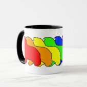 Regenbogen Sheltie Tasse (Vorderseite Links)