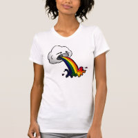 Regenbogen-Shirt - lustige Wolke
