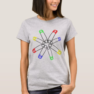 Regenbogen-Sicherheits-Button-solidarität T-Shirt