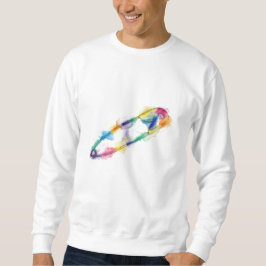 Regenbogen-Sicherheits-Button-Sweatshirt Sweatshirt