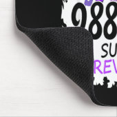 Regenbogen Sie 988 Prävention farbenfrohes Band Mousepad (Ecke)