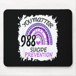 Regenbogen Sie 988 Prävention farbenfrohes Band Mousepad