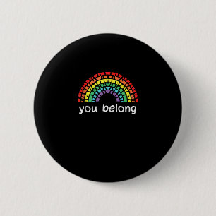 Regenbogen Sie gehören Gay Pride LGBt Unterstützun Button