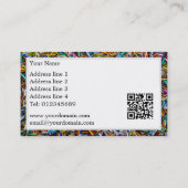 Regenbogen-Signalhorn bördelt Visitenkarten Visitenkarte (Rückseite)