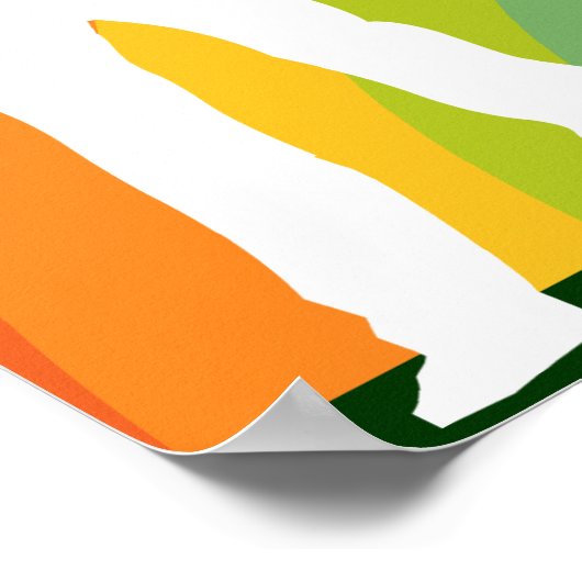 Regenbogen-Silhouette Poster (Ecke)