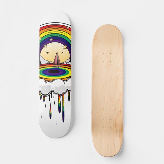 Regenbogen Skateboard (Vorderseite)