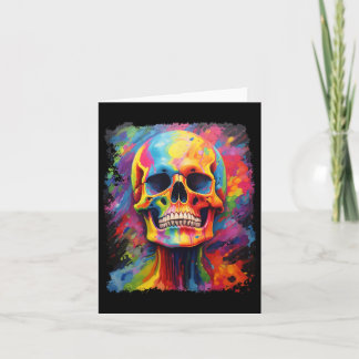 Regenbogen-Skelett-Anatomie Gruselig Halloween  Karte