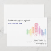 Regenbogen Skyline Geschäftsumzug Ankündigung (Vorne/Hinten)