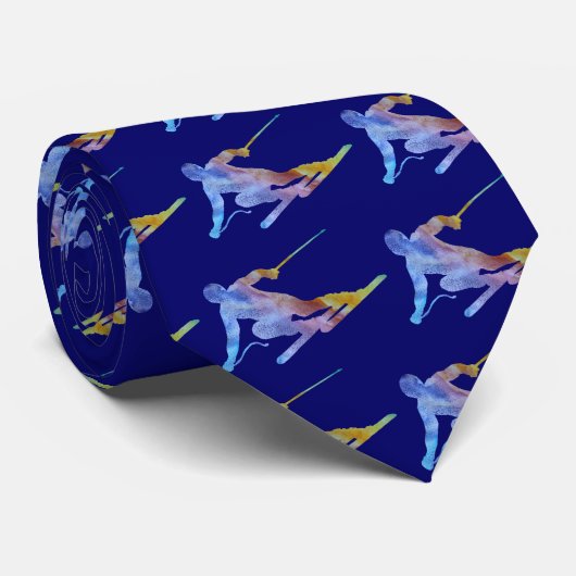 Regenbogen-Slalom Krawatte (Gerollt)