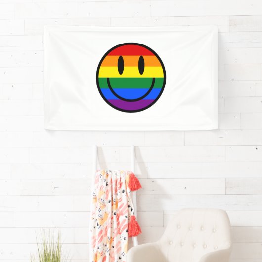 Regenbogen-Smiley Banner (Insitu)