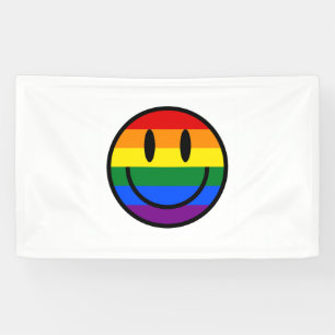 Regenbogen-Smiley Banner