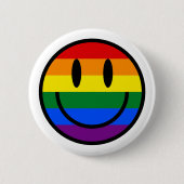 Regenbogen-Smiley Button (Vorderseite)