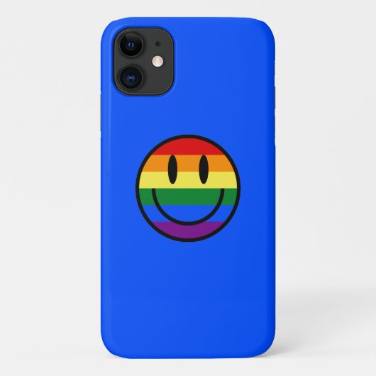 Regenbogen-Smiley Case-Mate iPhone Hülle (Rückseite)