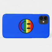 Regenbogen-Smiley Case-Mate iPhone Hülle (Rückseite (Horizontal))