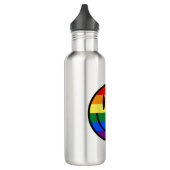 Regenbogen-Smiley Edelstahlflasche (Links)