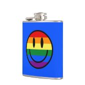 Regenbogen-Smiley Flachmann (Links)