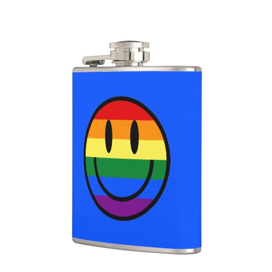 Regenbogen-Smiley Flachmann (Links)