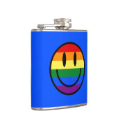 Regenbogen-Smiley Flachmann (Rechts)