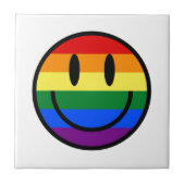 Regenbogen-Smiley Fliese (Vorderseite)
