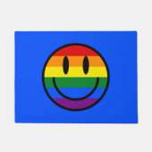 Regenbogen-Smiley Fußmatte (Vorderseite)
