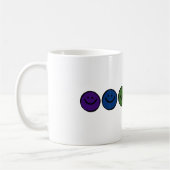 Regenbogen-Smiley-Gesichter Kaffeetasse (Links)
