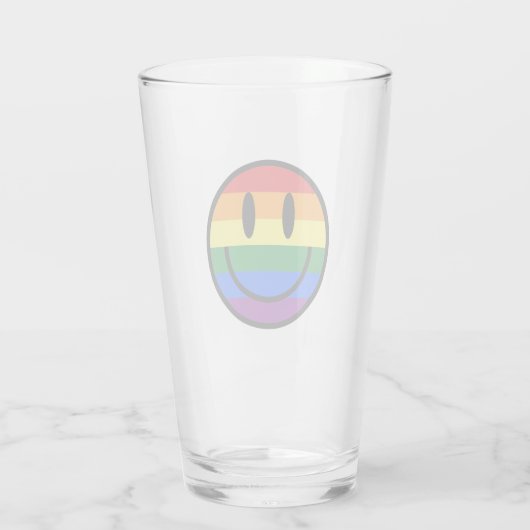 Regenbogen-Smiley Glas (Rückseite)