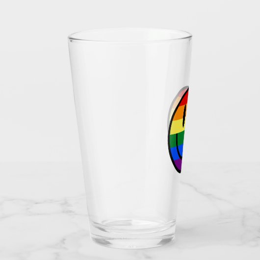 Regenbogen-Smiley Glas (Rechts)